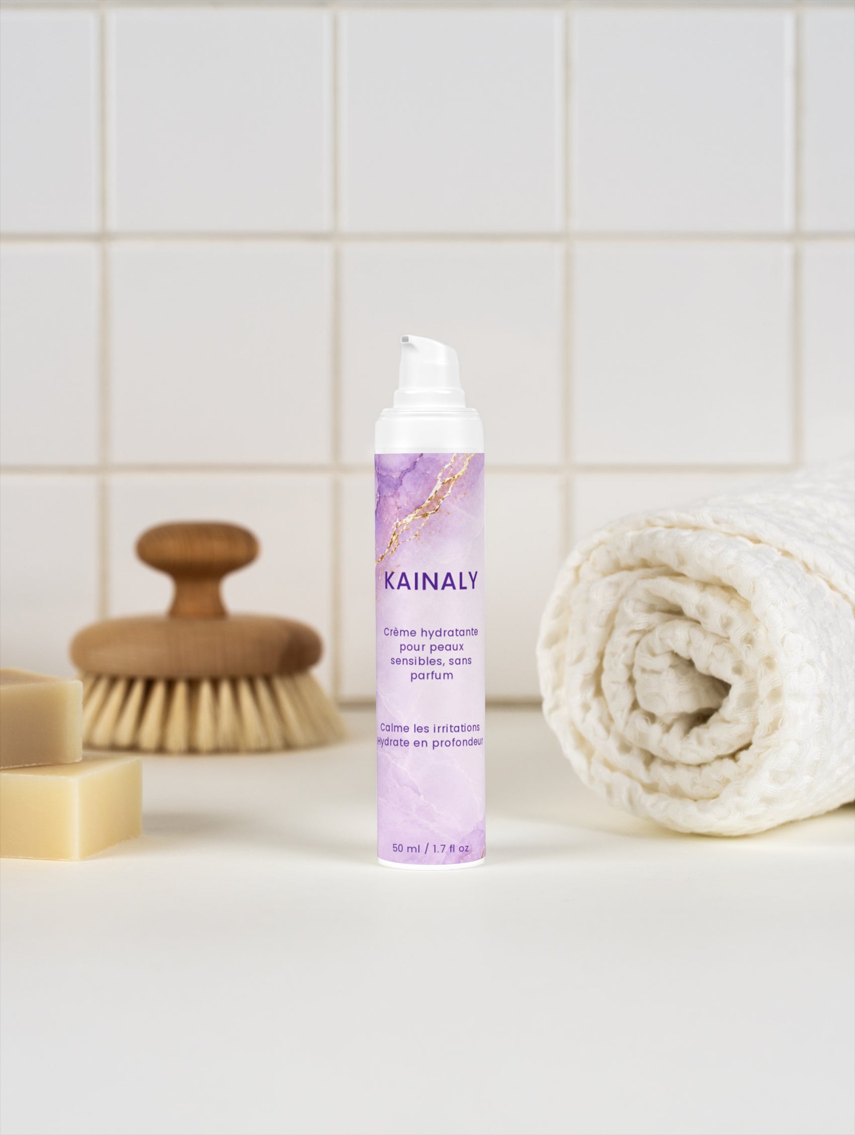 Crème hydratante pour peaux sensibles, sans parfum